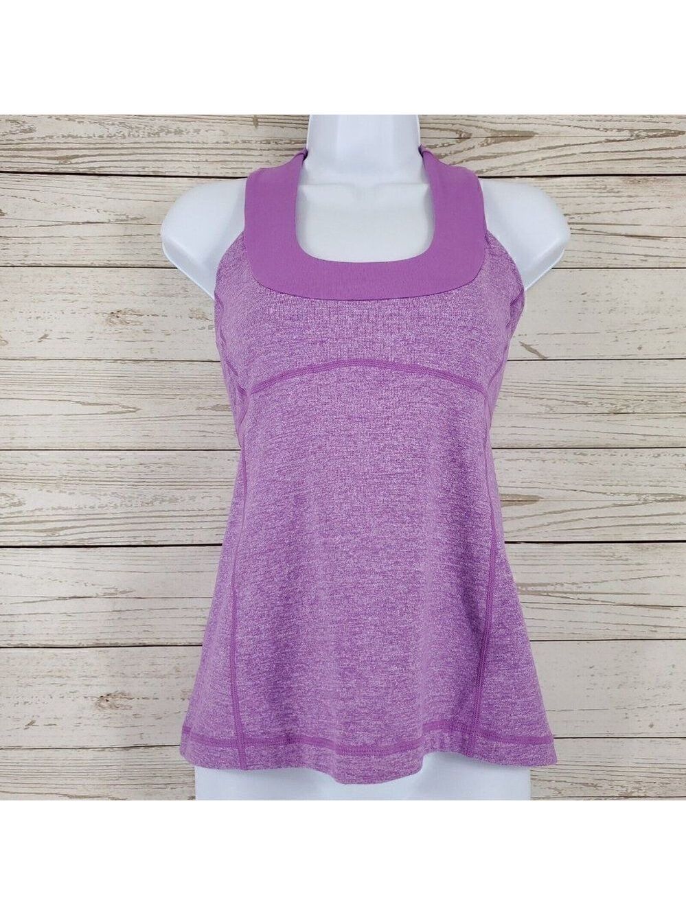 *No Pads* Lululemon Athletica Womens Size 6 Racerback Tank Top Heather Purple